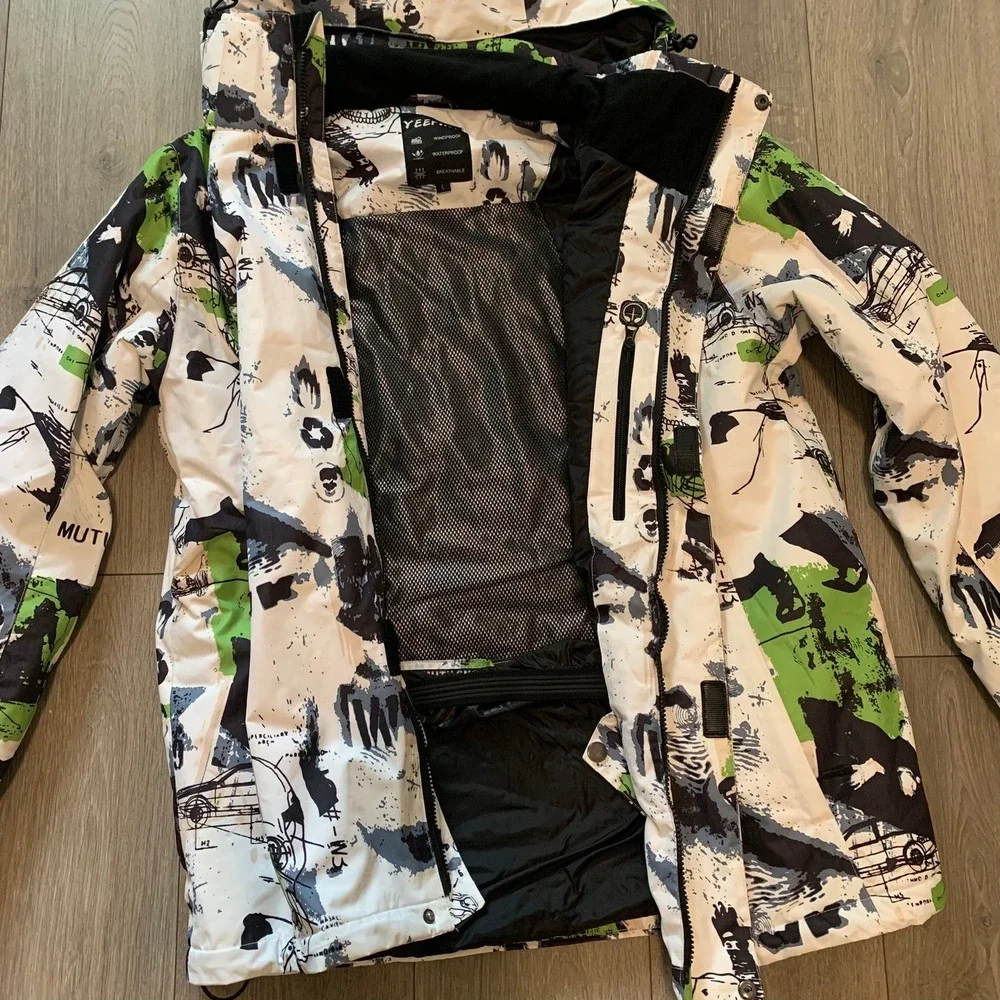 Yeefine Mens Ski Jacket and Pants Set Insulated Snowsuits Waterproof Winter L